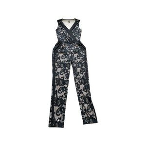 Super hot jumpsuit with crochet overlay - 0